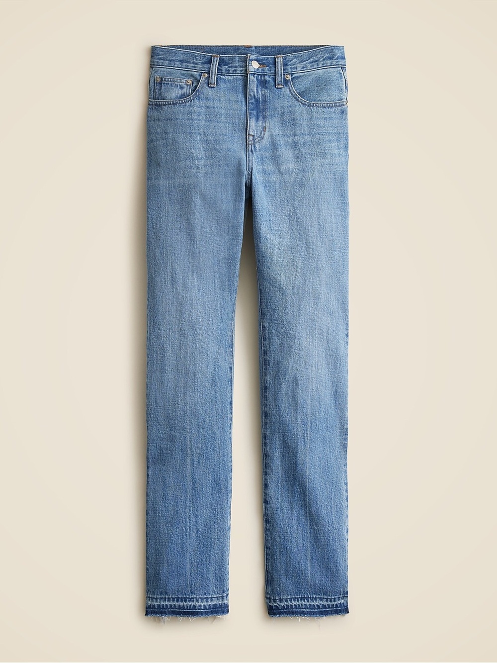 J. Crew Mid-Rise Straight Leg Jeans - Elise wash